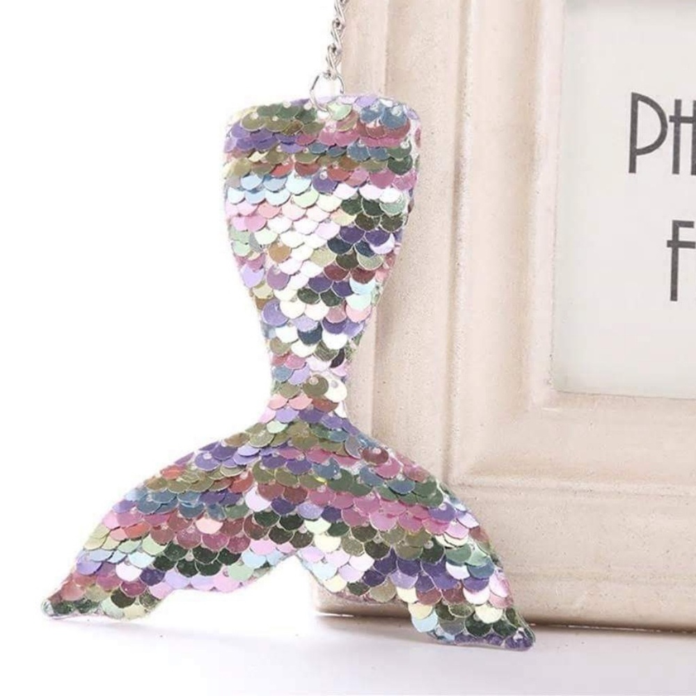 New Sequined Mermaid Tail keychain/purse charm